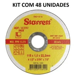 Disco de Corte Starrett 4 1/2" x 1,0 mm x 7/8