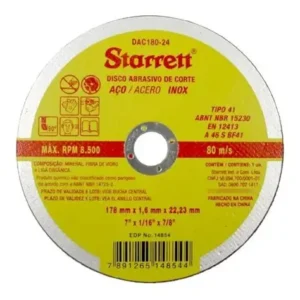 Disco de Corte Starrett 4 1/2" x 1,0 mm x 7/8