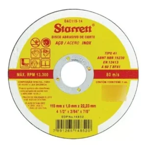 disco de corte starret 7 polegadas